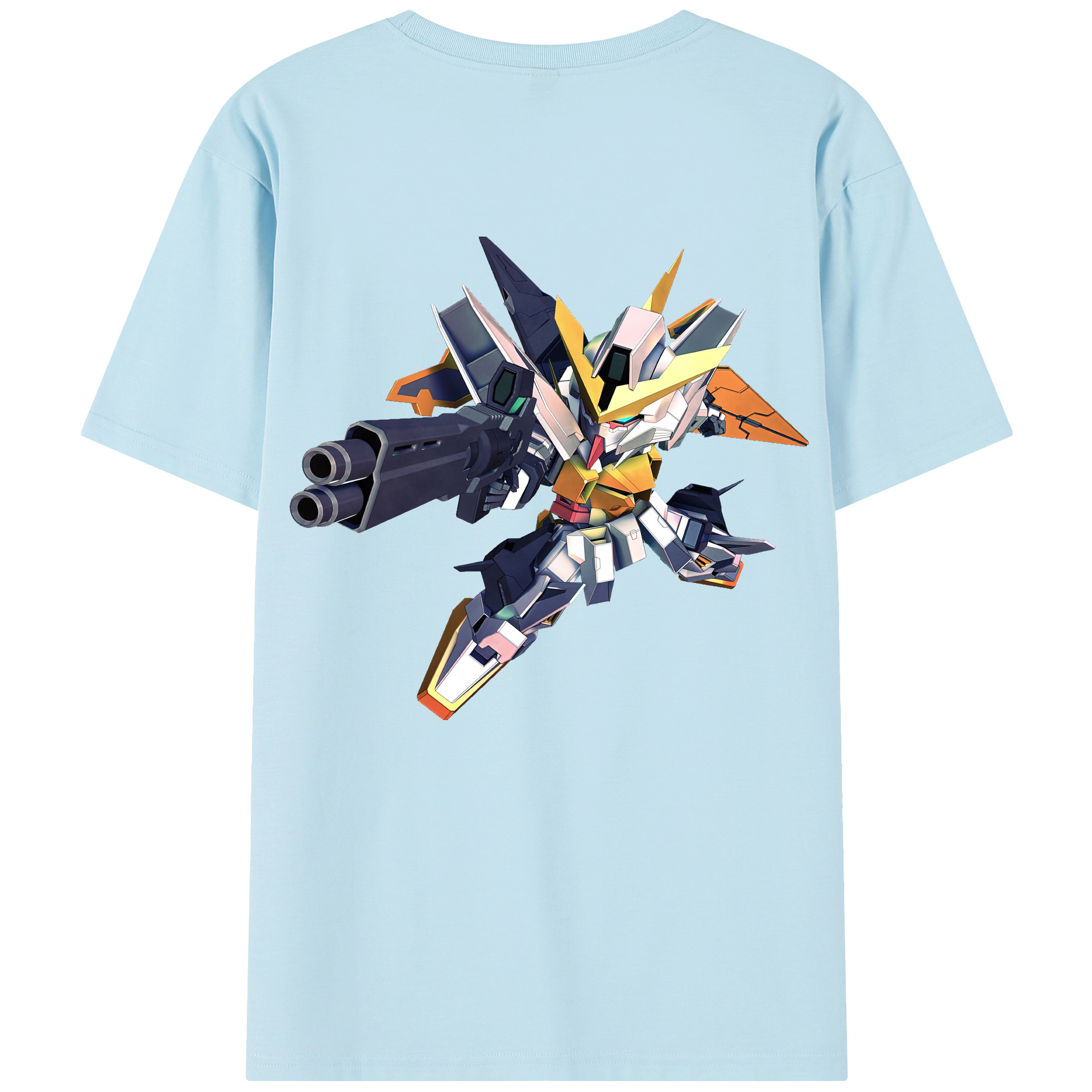 （画像用） 機動戦士ガンダム Mobile Suit Gundam 綿100％半袖Tシャツ（背面プリント）